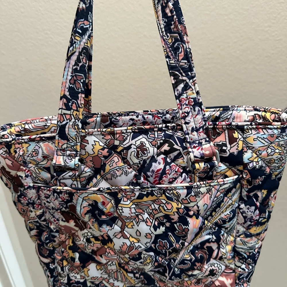 Vera Bradley Paisley Tangier Tote Double Handle, Zipper,Shoulder Strap Bag,